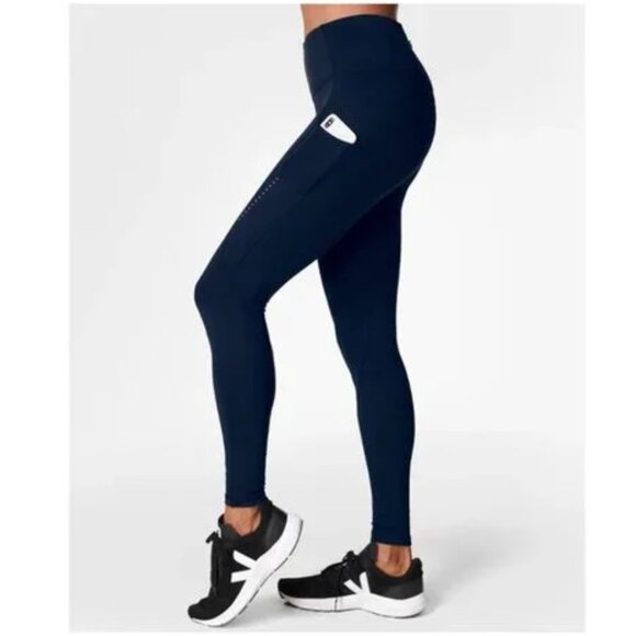 Sweaty Betty Eco Therma Full Length Navy Blue Leggings SB6783 Size Small 4-6 - Picture 1 of 15